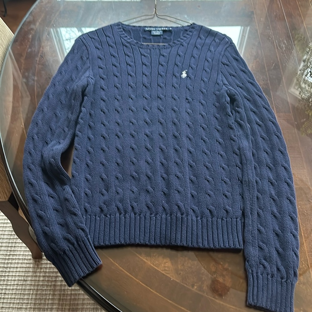Navy Ralph Lauren cable knit size medium sweater